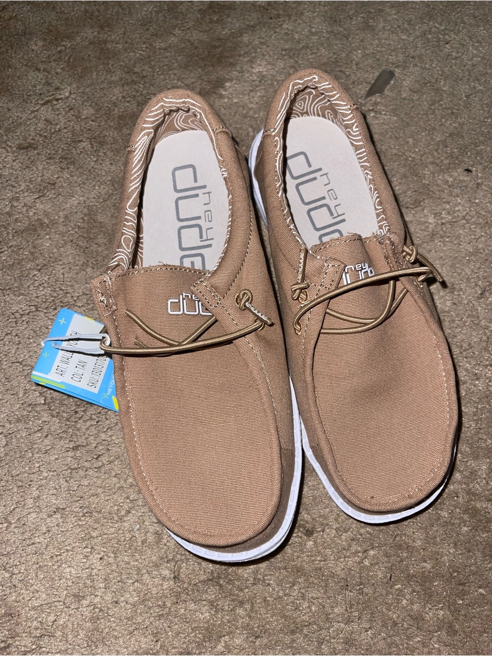 Hey Dude Tan Canvas Slip-On Loafers